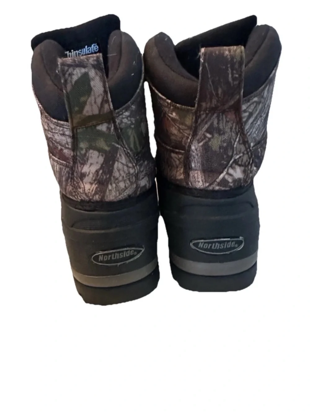 Northside Mens Black and Brown Camouflage Boots Size 9